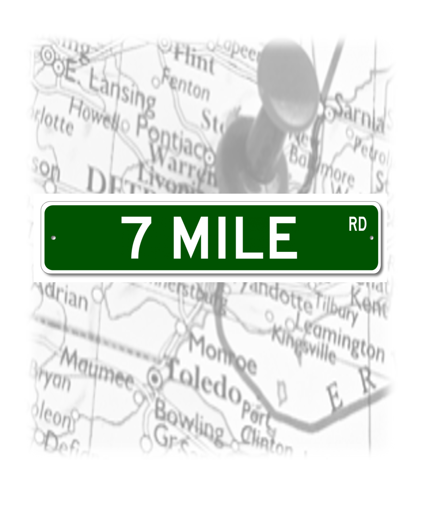 7 Mile Rd Street Sign