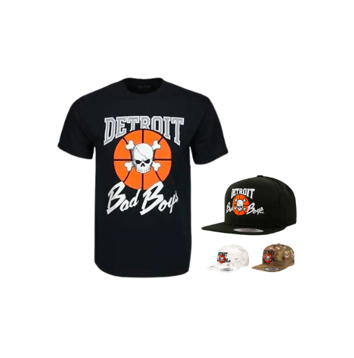 Detroit Bad Boys T-Shirt and Hat Bundle