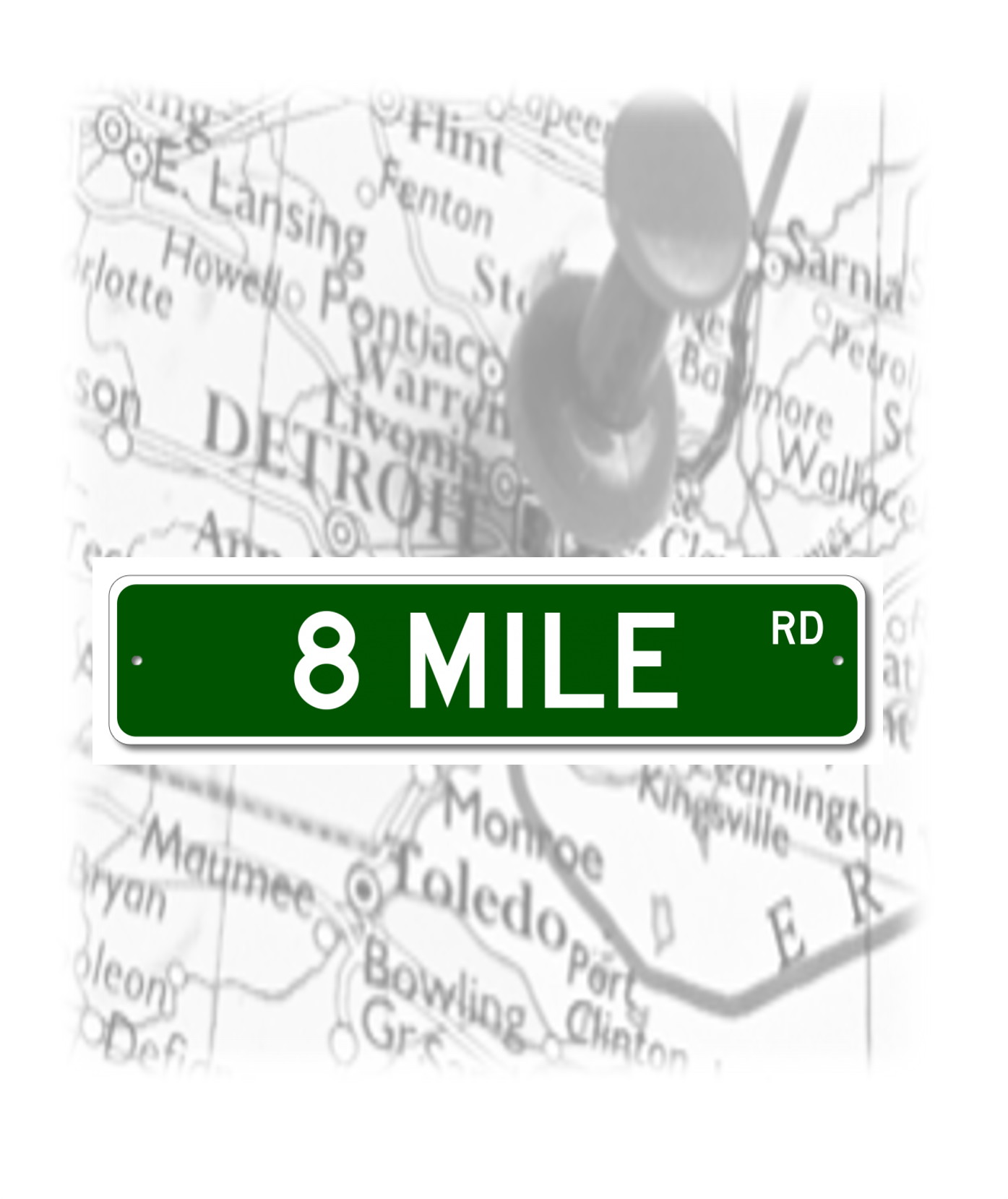 8 Mile Rd Street Sign