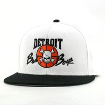 Authentic Detroit Bad Boys Cap (White w/ Black Brim)