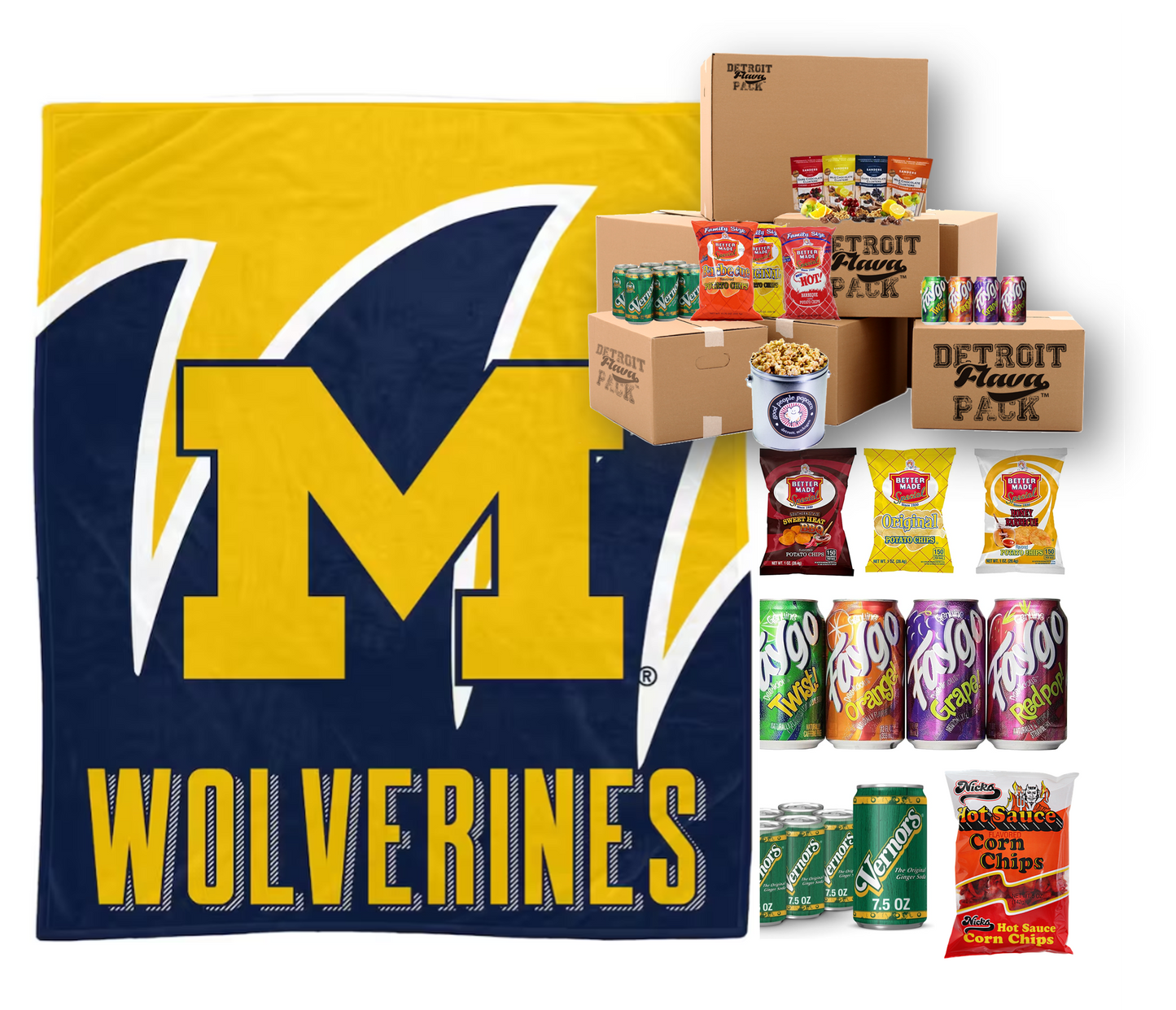 Michigan Wolverines Fan Blanket Pack