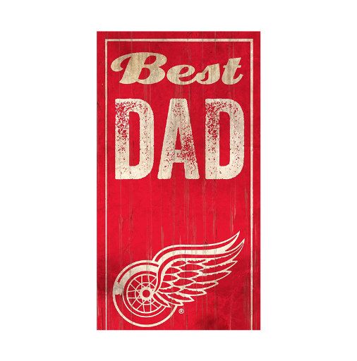 Red Wings Best Dad Sign