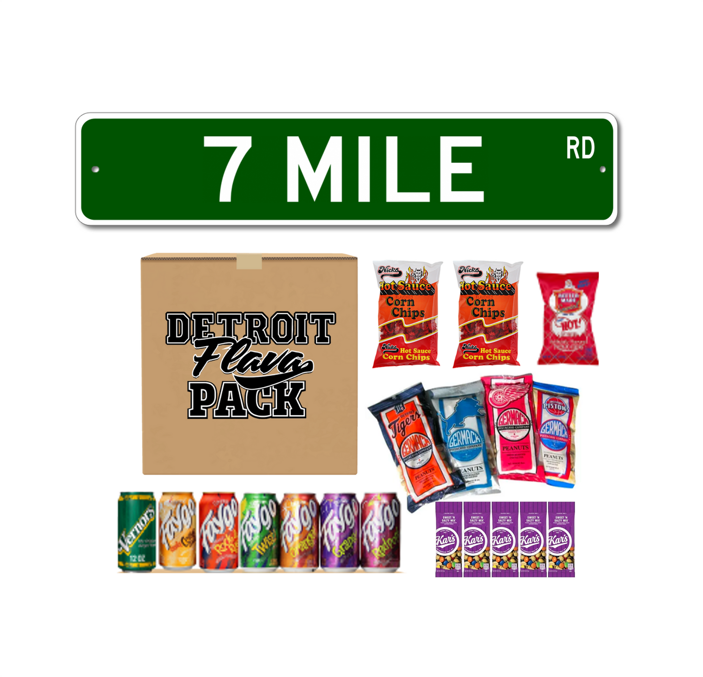 7 Mile Rd Street Sign Flava Pack