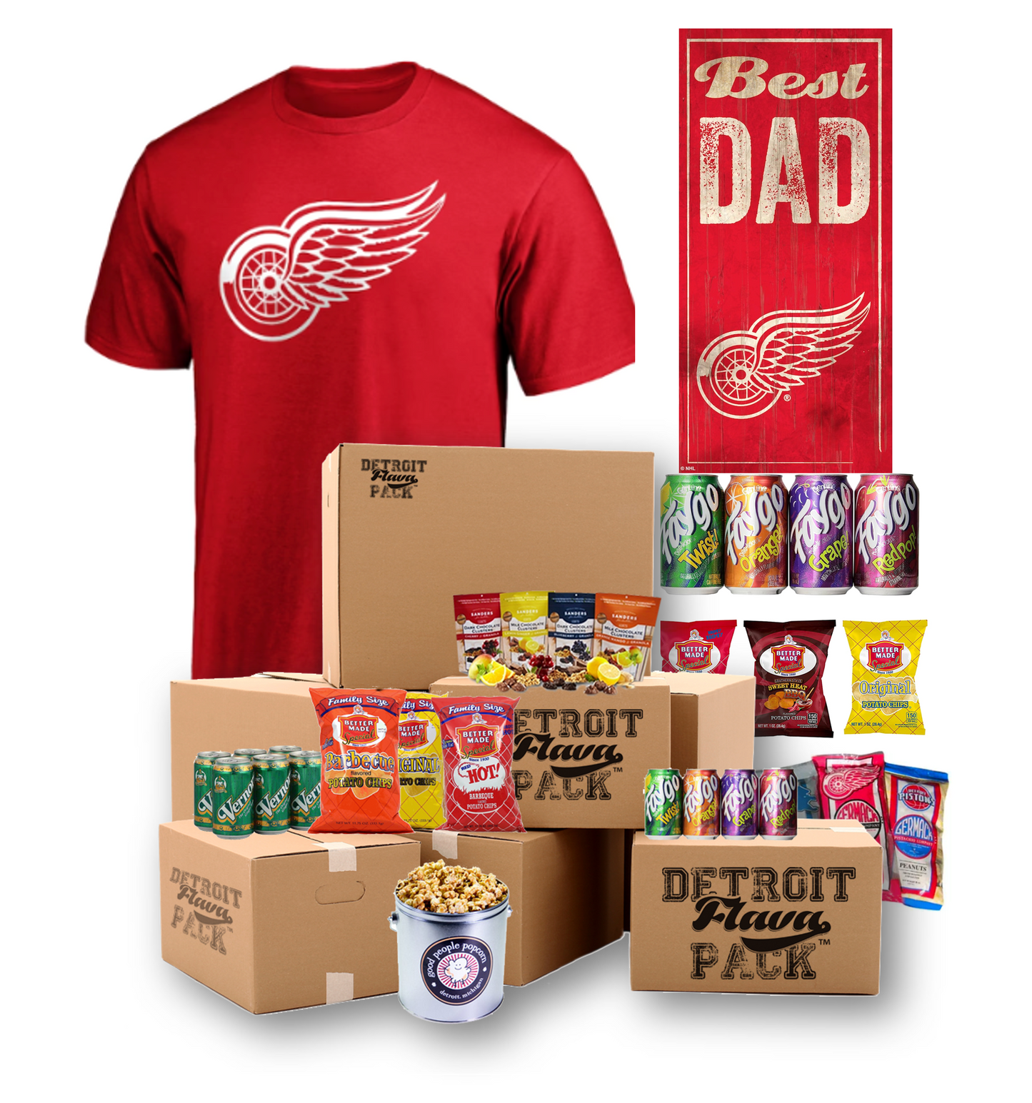 Detroit Best Dad Red Wings Bundle Flava Pack