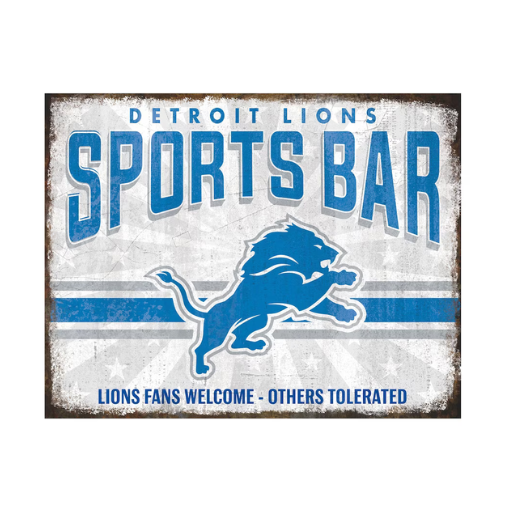 Detroit Lions Fan Cave Sign