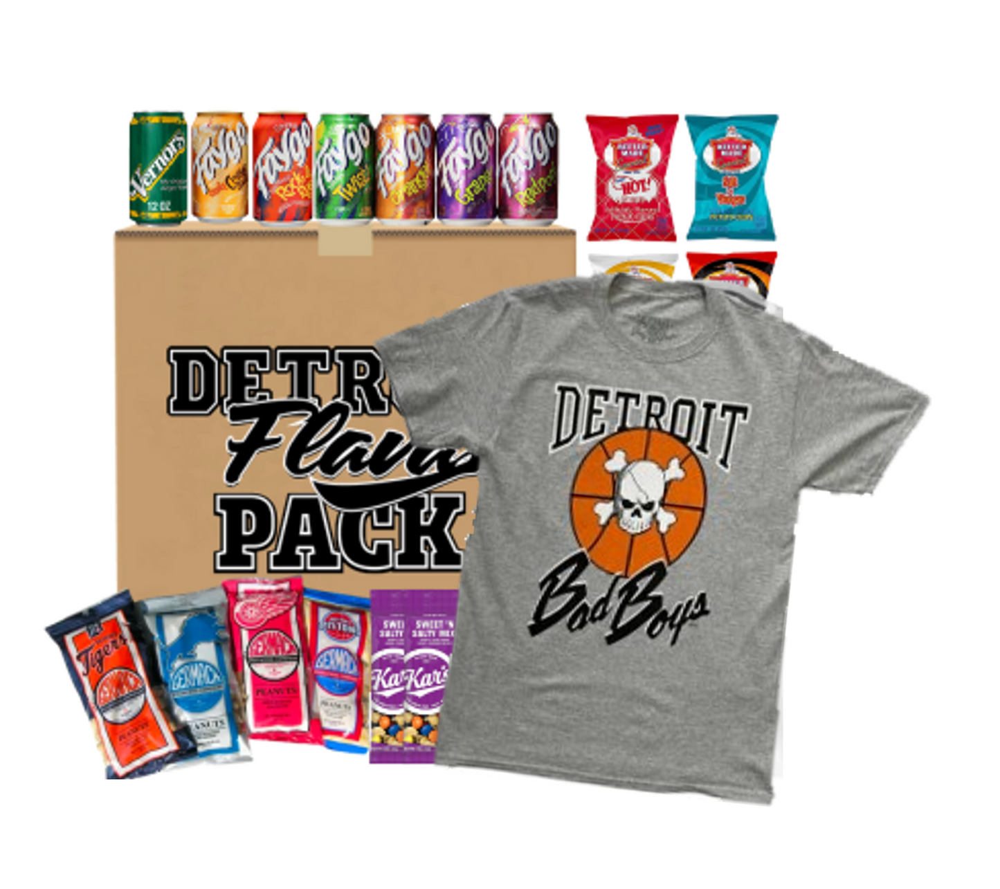 Detroit Bad Boys T-Shirt Flava Pack (Grey)