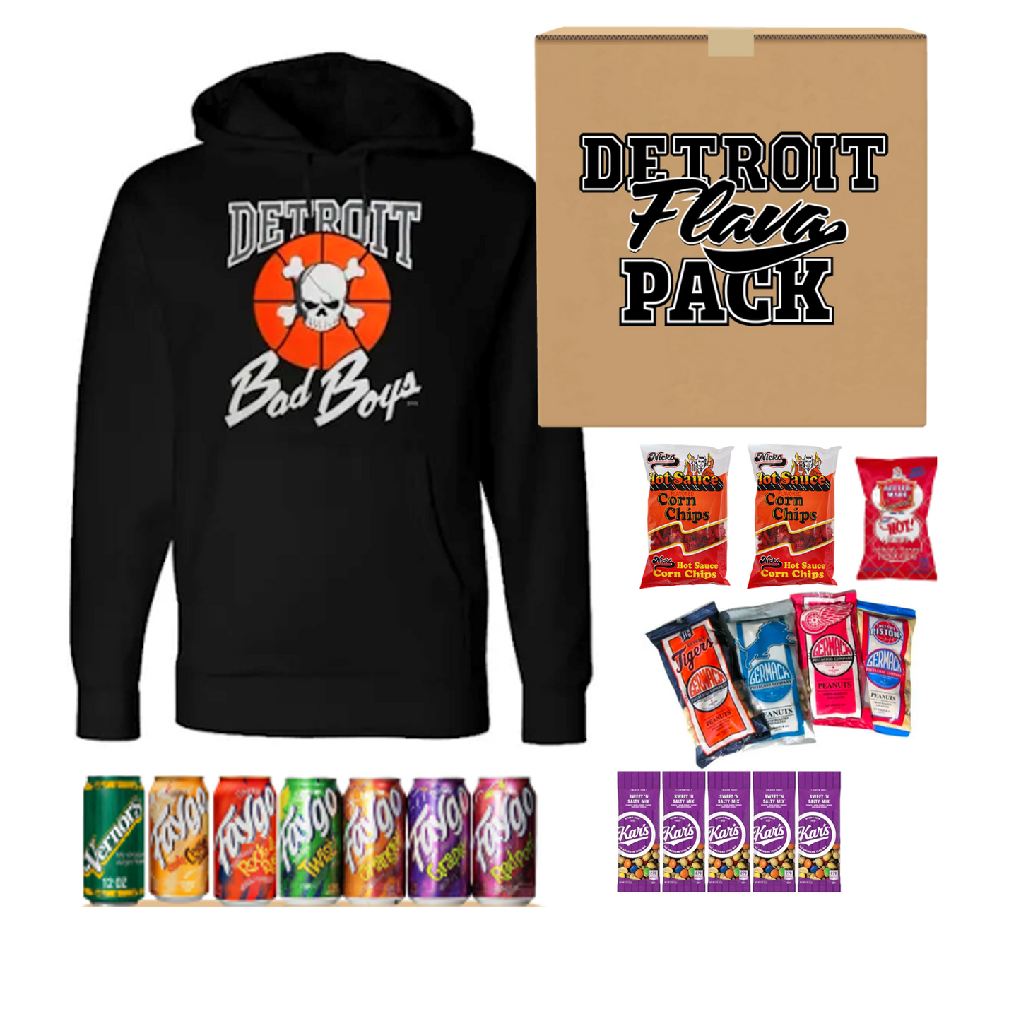 Detroit Bad Boys Hoodie Flava Pack