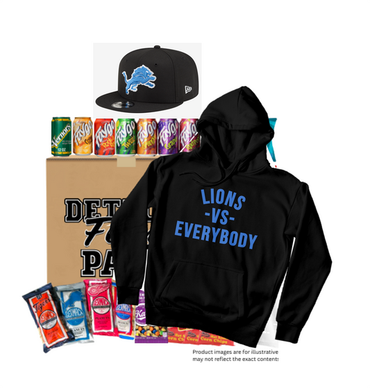 LIONS VS EVERYBODY® Black Detroit Lions Hoodie & Lions Cap Pack