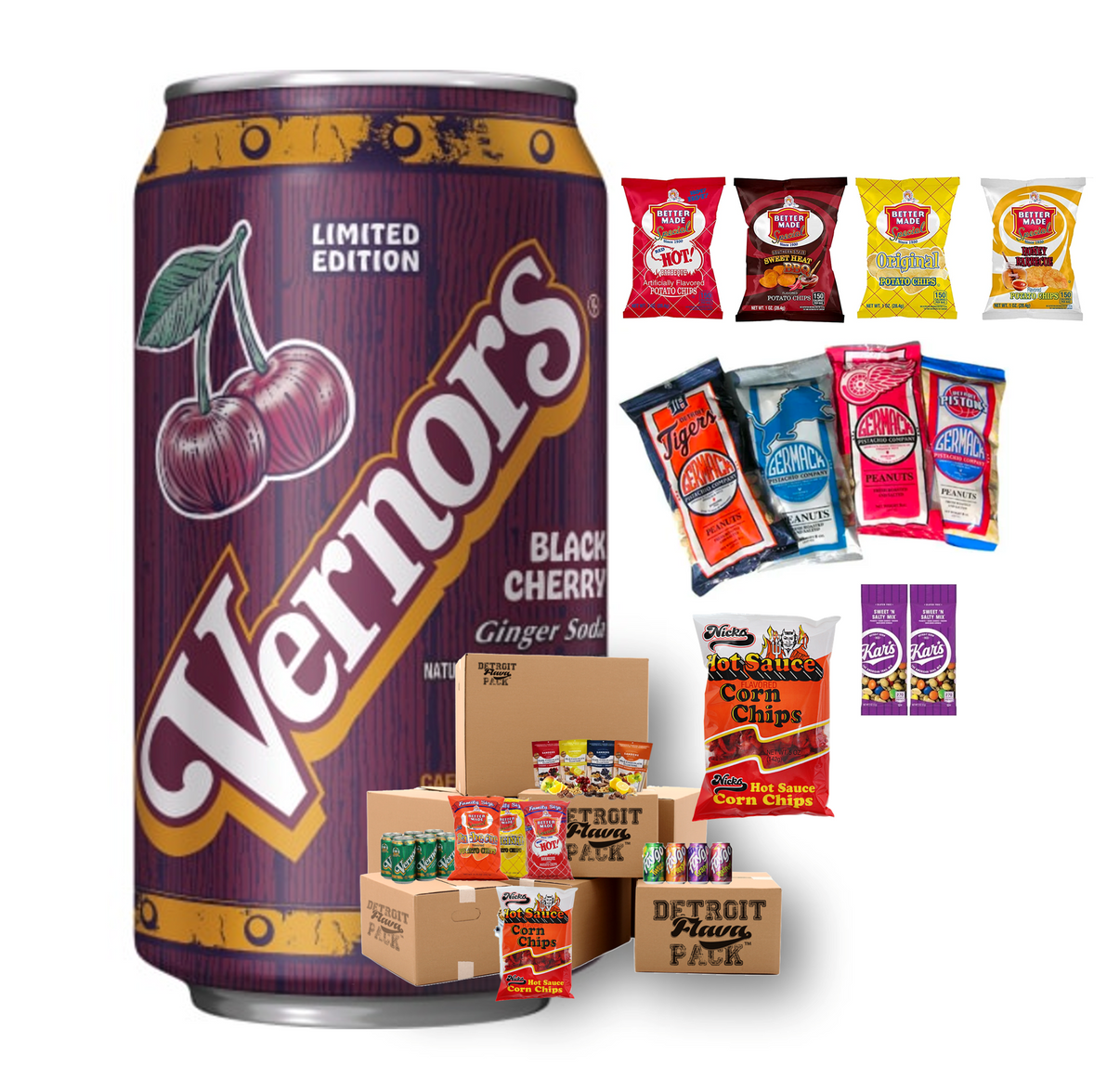 Black Cherry Vernors All Pops Flava Pack Detroit Flava Pack