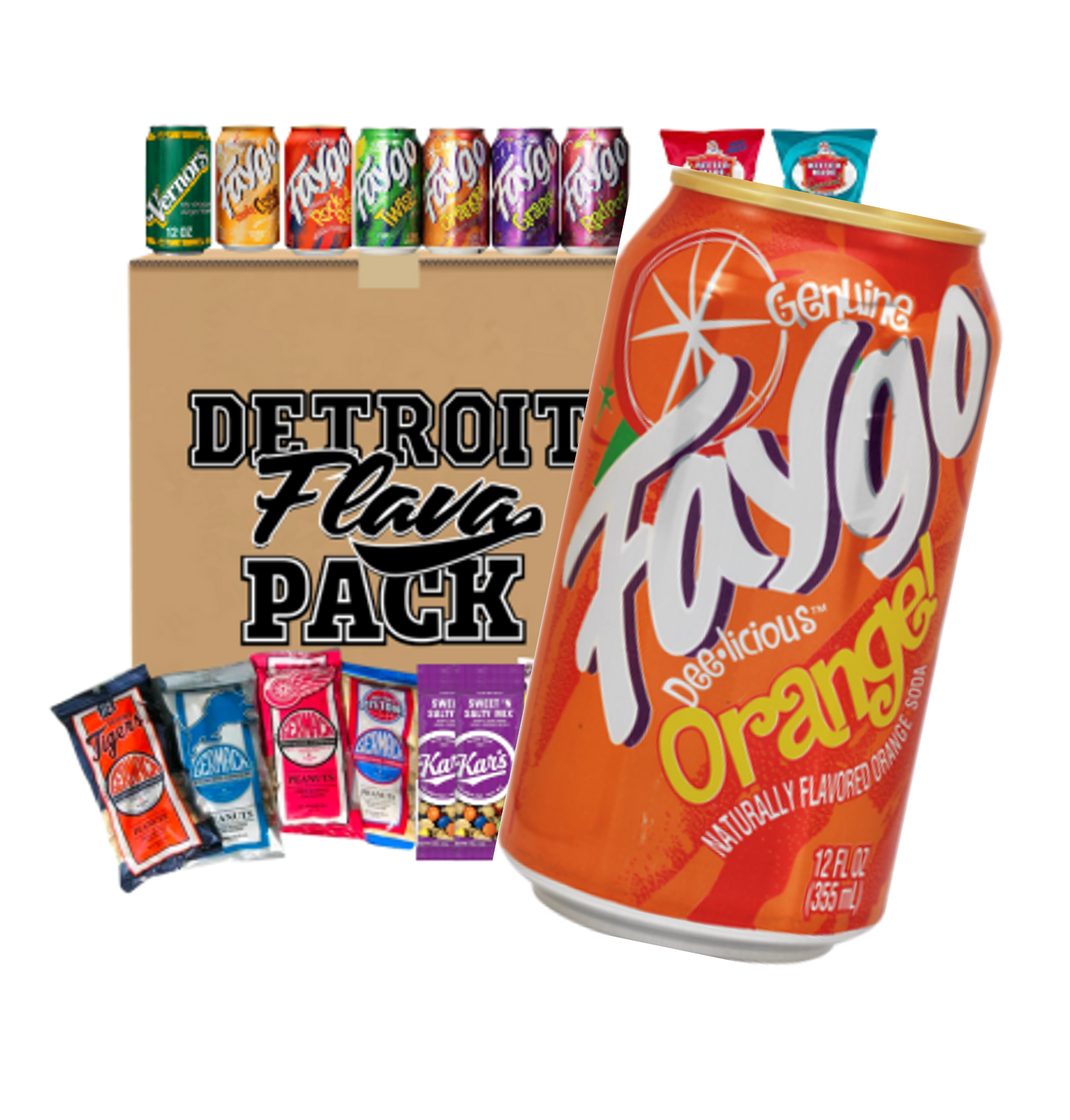 Detroit Snacks Detroit Orange Faygo Flava Pack – Detroit Flava Pack