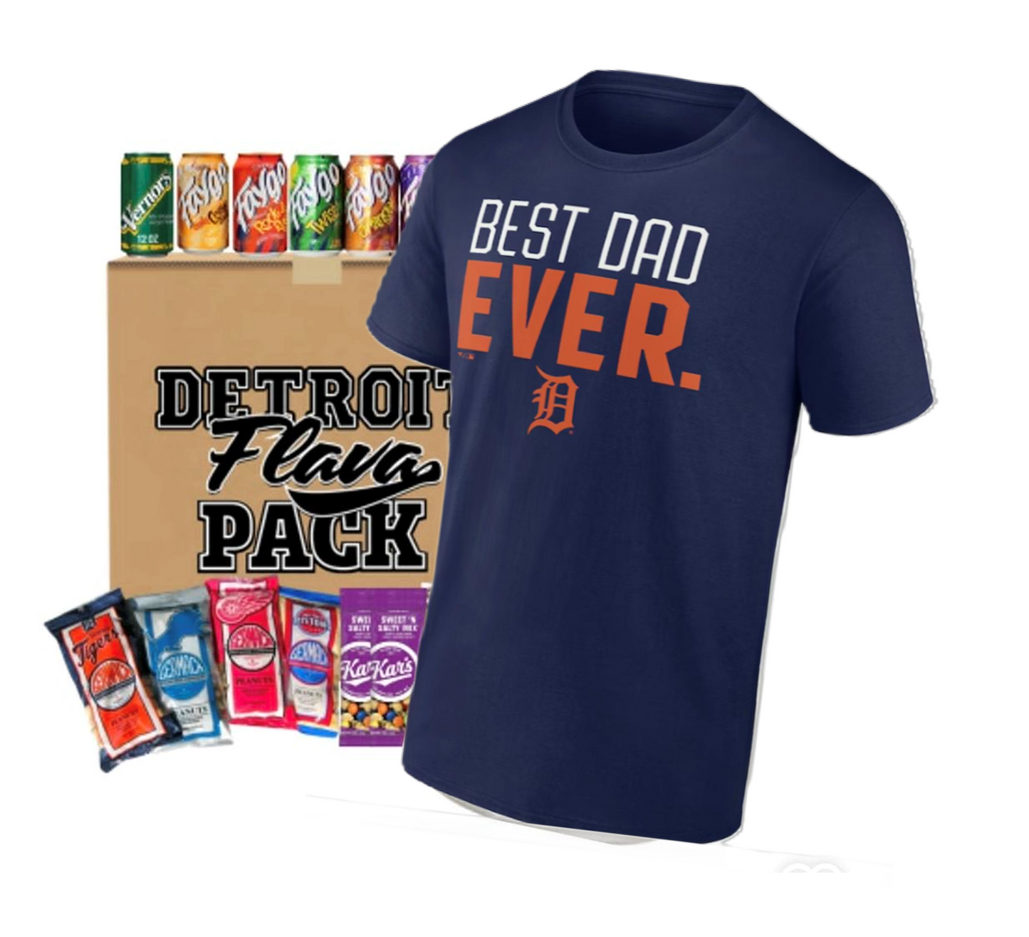 Detroit Tigers Best Dad T-Shirt Flava Pack