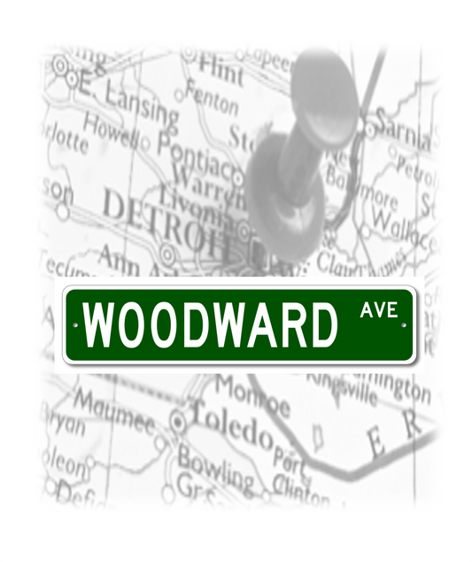 Woodward Ave Street Sign